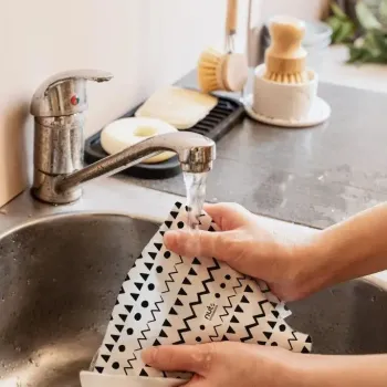 Mehrweg Reinigungslappen 2er Set Ethno